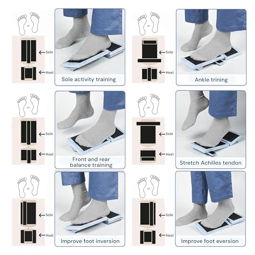 Ankle Strengthening & Stability Adjustable Balance Board, Recovery for Sprains & Plantar Fasciitis Relief, Single Leg Balance Board, Posture Corrector, Foot Stretch, Training & Leg Stability