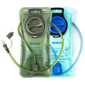 HEIKLN Hydration Bladder 1.5L-2L-2.5L-3L,Leak Proof Water Reservoir, BPA Free Military Water Storage Bladder Bag Hydration Pack Replacement Easy Clean for Bicycling Hiking Camping Hunting Running - color: 2L Blue Green