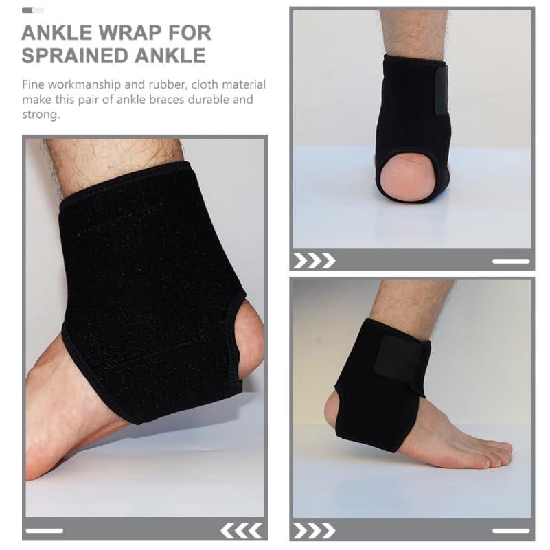 FOMIYES 2Pcs Adjustable Ankle Wrap Protector Self Heating Magnetic Ankle Brace for Sprained Ankle Relief Tendon Support for Basketball Soccer Hiking