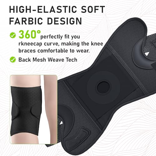 Knee Brace for Meniscus Tear: Compression Knee Support - size: Large