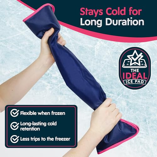Magic Gel Leg Ice Pack - Professional Cold Therapy - Wrap Around Shin Ice Packs - Full Leg Ice Pack Wrap Around Entire Leg - Cool Down Your Legs Shins Hamstrings - Ice Packs Sleeve - style: Leg Ice Pack