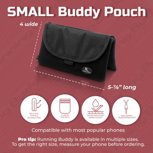 Running Buddy Magnetic Pouch - Fits Any Waistband, No Belt No Clips - color: Black, size: Large (5.9 in x 4 in)