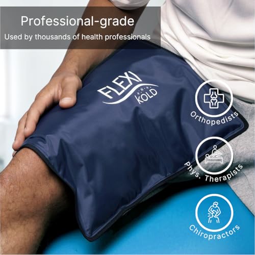 FlexiKold Gel Ice Packs (Standard Large: 10.5" x 14.5") for Injuries Reusable, Back Pain Relief, Knee Wrap, After Surgery, Ice Pack for Knee, Shoulder - 6300-COLD by NatraCure - size: Large (Pack of 1)