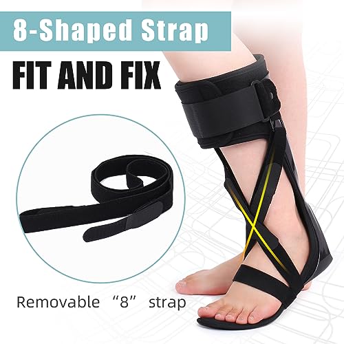 Medical AFO Foot Drop Brace Ankle Foot Orthosis Drop Foot Stabilizer Support for Walking with Shoe for Men and Women for Stroke, MS, Hemiplegia Foot Drop, ALS (XL-Left) - size: XL-Left