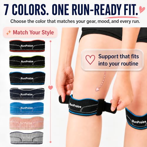 Knee Strap 2 Pack for Patellar Tendon Support – Adjustable Patella Knee Band for Running, Walking, Hiking, Tennis & Pickleball, Dark Blue - color: Dark Blue