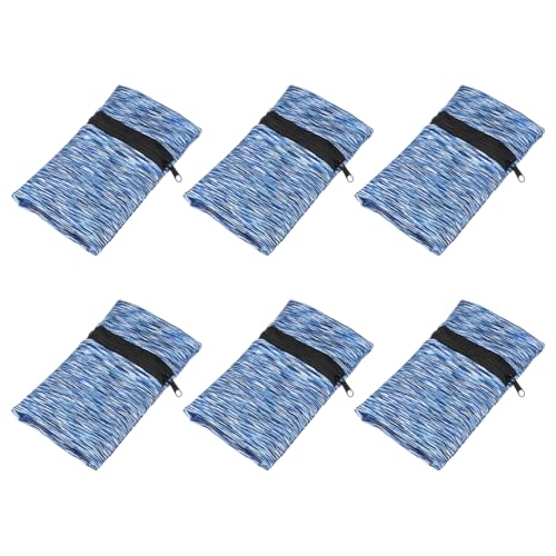 Wrist Pouch Wrist Wallet Wristband with Zipper - color: Blue