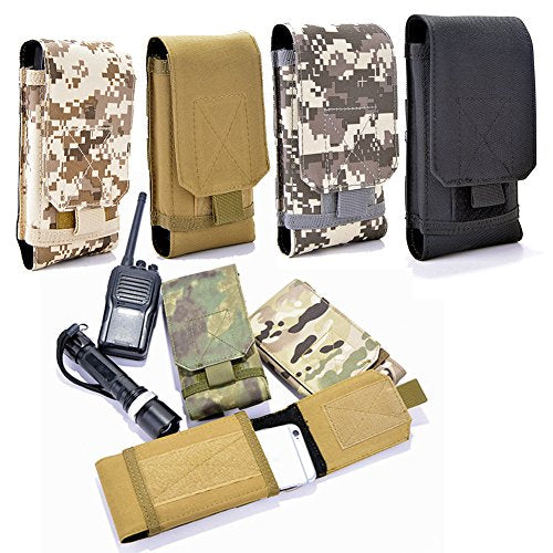 Universal Tactical MOLLE Holster Army Mobile Phone Belt Pouch EDC Security Pack Carry Accessory Kit Waist Bag Case Compatible iPhone 13 Pro X XS Max XR 7 8 6/6s Plus for Samsung Galaxy S10 S9 S8 Plus - color: #B (Big)