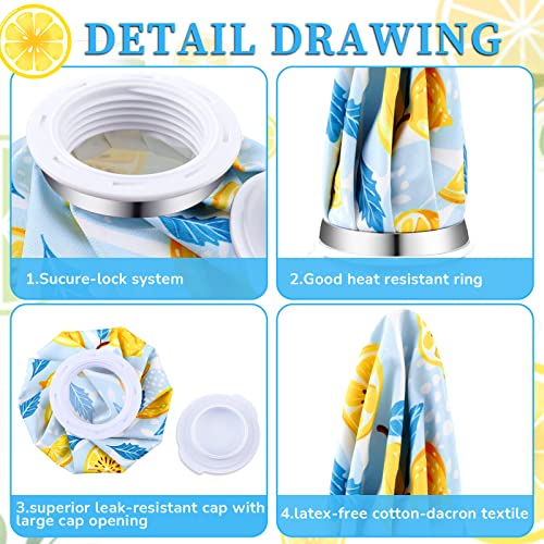 Honoson 4 Pack Reusable Ice Bag Hot Cold Bag Leakproof, Cartoon Fruit Style - style: Cartoon Fruit Style