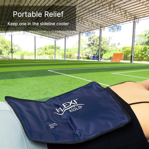FlexiKold Gel Ice Packs (Standard Large: 10.5" x 14.5") for Injuries Reusable, Back Pain Relief, Knee Wrap, After Surgery, Ice Pack for Knee, Shoulder - 6300-COLD by NatraCure - size: Large (Pack of 1)