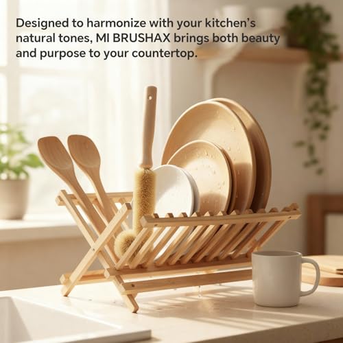 Bottle Brush Cleaner with Long Beech Wood Handle, Scratch-Safe, L-Shaped Design for Cleaning Coffee Mugs, Mason Jars, Thermos, Glass Bottles, Beer Bottles, Wine Bottles, and Baby Bottles - size: 1 Pack - L- Brush