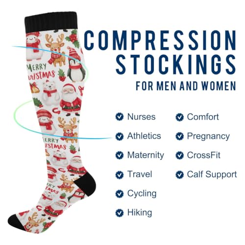 Wusikd Pirate Skulls Compression Socks for Women and Men Circulation Cute Long Socks for Athletic Running 1 - color: Multi 41