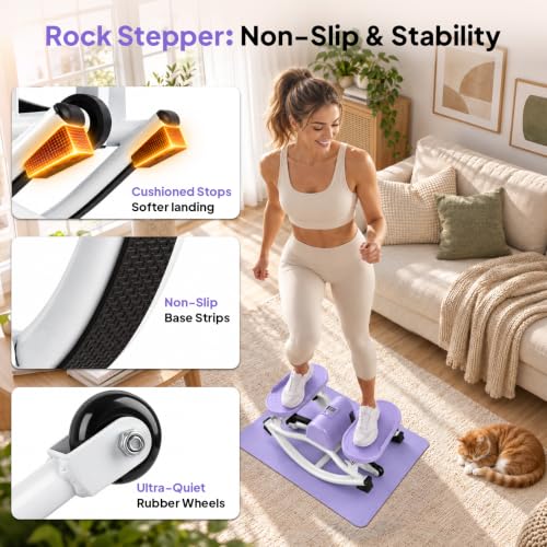 Rock Stepper Side to Side, 300 LBS Capacity, Side Stepper Exercise at Home - color: Purple