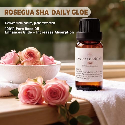 Wooden Gua Sha Tool with Rose Essential Oil, Trigger Point & Acupressure Massage Tool for Deep Tissue Muscle Relaxation, Compact Muscle Scraper Tool, Wellness Self-Care Gift Set - size: Medium