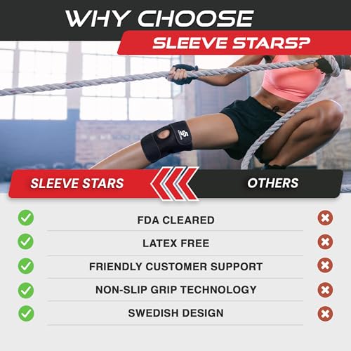 Sleeve Stars Knee Brace & Knee Support for Men & Women, Knee Braces for Knee Pain, Knee Protection Wrap for Working Out - size: S/M/L: 12"-21"