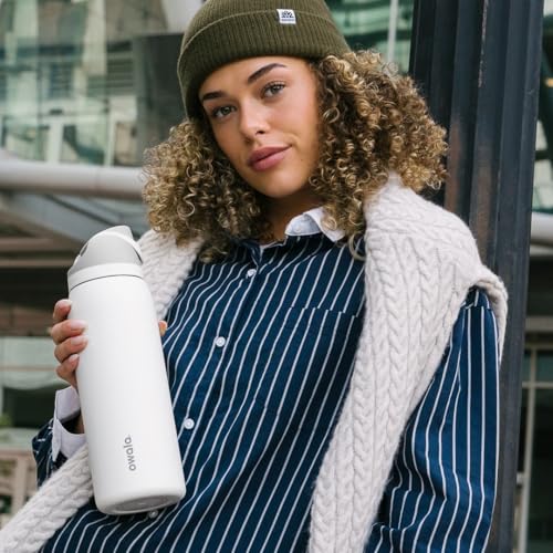 Owala FreeSip Stainless Steel Water Bottle 40 oz Blue Jay - color: Blue Jay, size: 40 Ounces