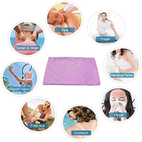 Microwavable Heating Pad, Moist Heat Pad for Pain Relief, Cramp, Menstrual, Tension and Stress, Heat Compress Wrap for Neck, Back, Shoulder, Muscle, Abdomen, Joint (1 S Purple) - style: 1 S Purple