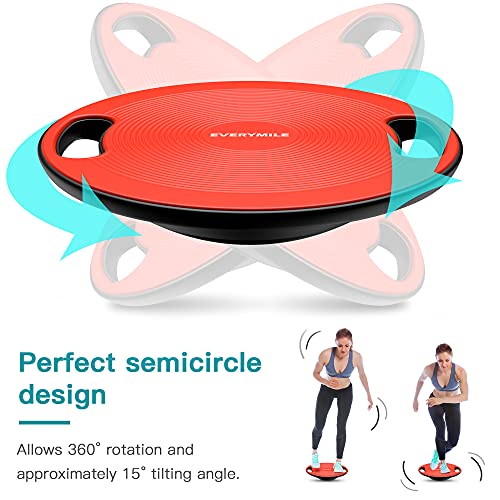 Wobble Exercise Balance Board, No-Skid Surface - color: Classic Red
