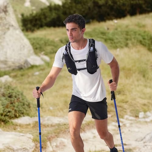 N NEVO RHINO 5.5L Running Vest, Hydration Vest with 1.5L Water Bladder - color: black