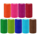 9 Pack Self Adhesive Bandage Wrap 4 Inch x 5 Yards Elastic Cohesive Wrap - color: Mix-9, size: 4 Inch