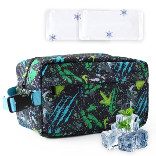 Leakproof Freezable Snack Bag Reusable Cooler Insulated Lunch Box - color: Dinosaur Claw