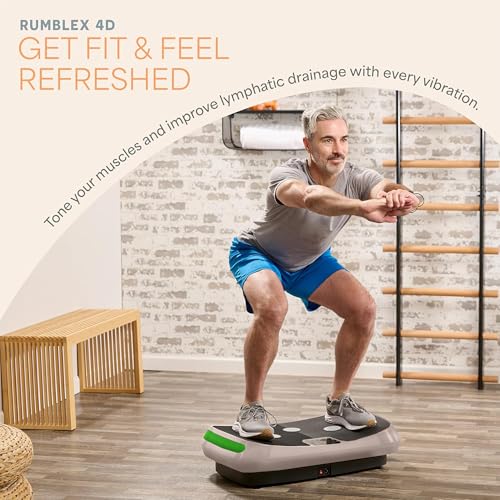 Lifepro Rumblex 4D Vibration Plate Exercise Machine with 7 Training Modes - color: Brown, size: Standard