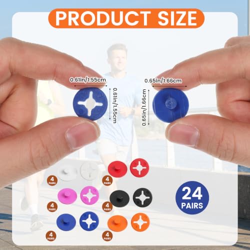 24 Pcs Race Bib Clips Running Number Holders Race Number Buckles