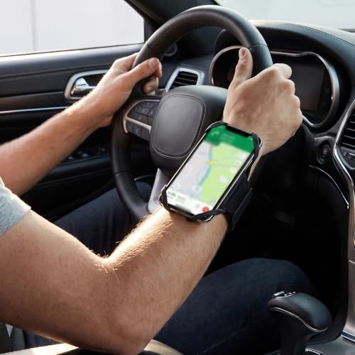 360° Rotating Armband Phone Mount, Elastic Sport Wristband for Running Cycling Driving Navigation