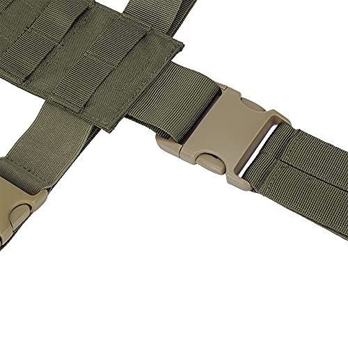 EXCELLENT ELITE SPANKER Tactical Drop Leg Holster Adjustable Drop Leg Platform Molle Module Universal Bag for Left/Right Leg - color: Ranger Green