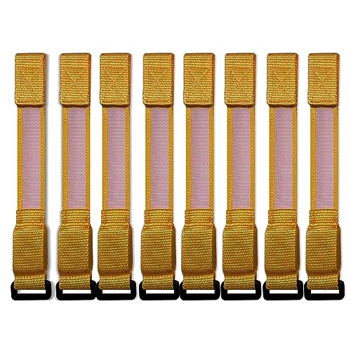 M.best 8pcs LED Light Up Bracelets Glow Flashing Wristbands Glow in The Dark Party Supplies for Wedding, Raves, Concert, Camping,Sporting Events, Party Yellow - color: 8pcs Yellow