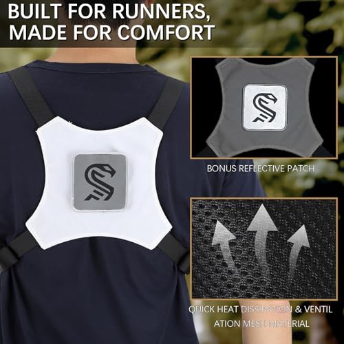 MGFLASHFORCE Chest Bag for Men and Women Chest Rig Pack Front EDC Pouch - color: White