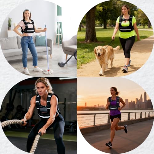 Adjustable Weighted Vest for Women, 6-12lb U-Shaped Weight Vest for Walking