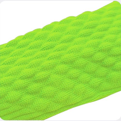 COUVER Unisex Long Leg Compression Sleeves - color: Neon Green - Overknee, size: Large