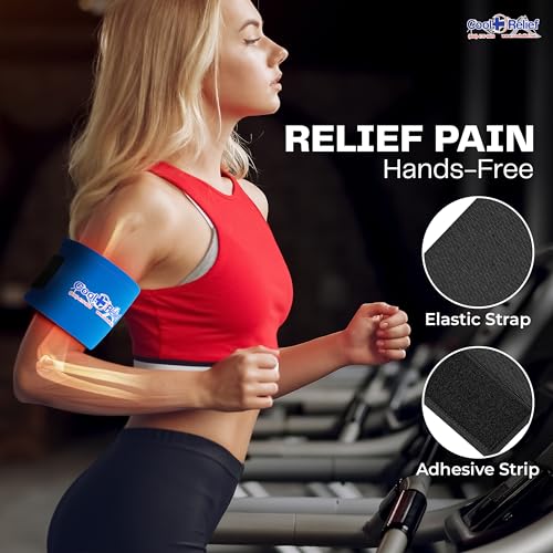 Pain Relief Ice Pack with Compression Strap for Hot & Cold Therapy - Long Lasting Reusable Gel Pack for Injuries | Use as Heat Wrap or Cold Pack for Wrist, Hand, Neck, Ankle, and Calves (6" X 12") - size: 6" x 12" - Single Pack