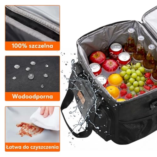 Lifewit Insulated Lunch Box for Men, Lunch Bag Cooler Women, 48-Can 33L - color: Black, size: Mega (33L)