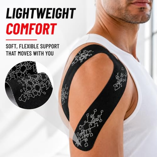PreCut Kinesiology Tape 80 Strips 4 Rolls Elastic Athletic Sports Tape - style: Tape Roll