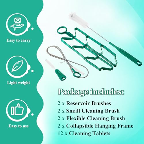 Patelai 2 Set 8 in 1 Reservoirs Hydration Bladder Cleaning Kit - color: Green
