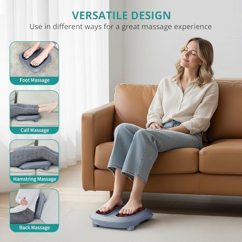 Nekteck Shiatsu Foot Massager with Heat for Plantar Fasciitis - color: Gray