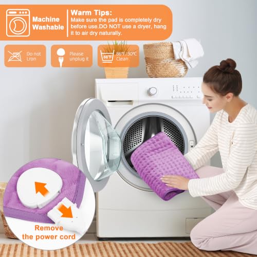 Heating Pad,Electric Heating Pad,Heating Pad for Back (Lavender, 33"x17") - color: Lavender, size: 33x17 Inch