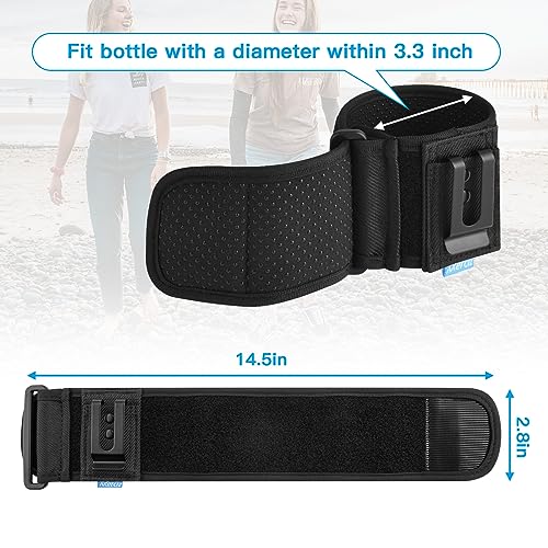 Xxerciz Water Bottle Carrier Holder with Belt Clip, Tumbler Carrier Sleeve for 12-30Oz Mineral Bottle Beverage Bottle and Other Small Water Bottles on Outdoor Walking Traveling
