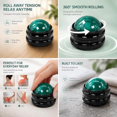 Massage Ball 1pc, Plastic Self-Massage Tool with Trigger Points for Neck Back Shoulders Feet, Portable Deep Tissue Massager for Gym Yoga Home