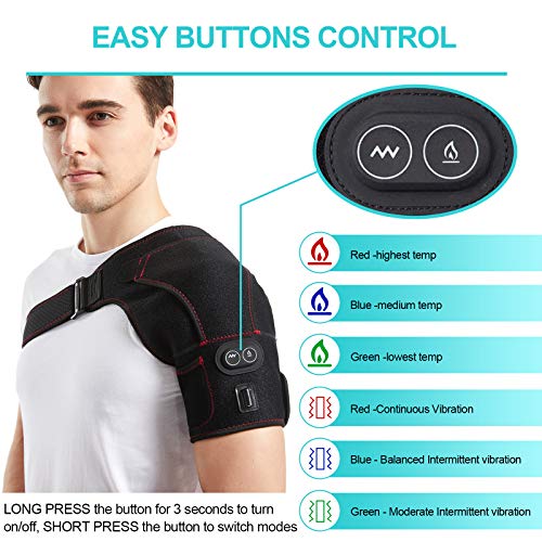 Shoulder Heating Pad, Heated Shoulder Wrap for Frozen Shoulder Pain Relief