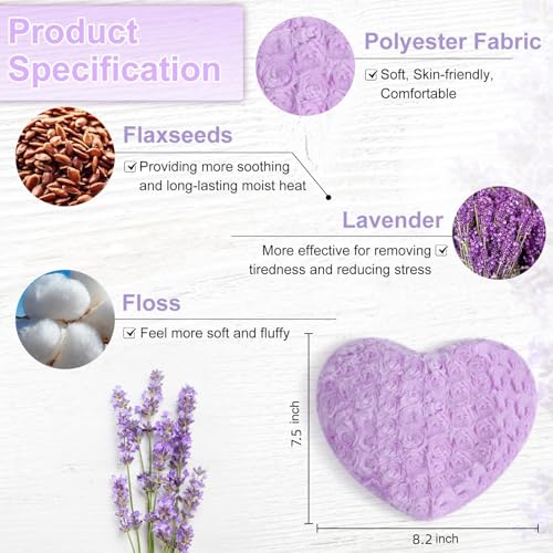 Atsuwell Microwave Heating Pad for Cramps & Muscle Relief, Purple - color: Purple