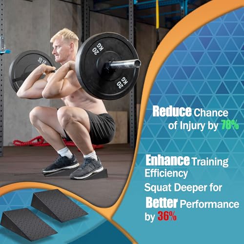 Squat Wedge for Deep Squats Non-Slip: Blocks for Mobility & Leg Training
