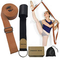 Adjustable Leg Stretcher Lengthen Ballet Stretch Band - Easy Install on Door Flexibility Stretching Leg Strap Great Cheer Dance Gymnastics Trainer Stretching Equipment Taekwondo Training - color: brown