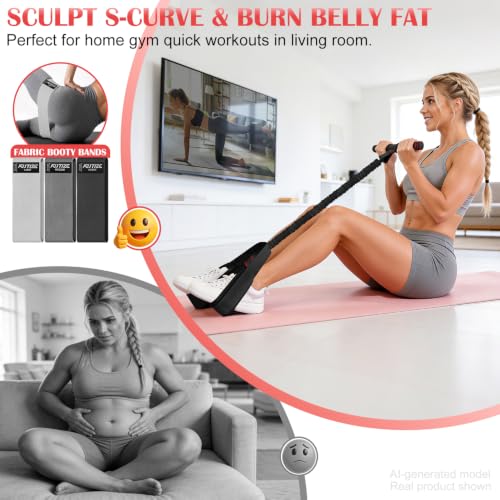KUTIZE Booty Bands & Pedal Exercise Bands Resistance Bands Set for Women - color: Black
