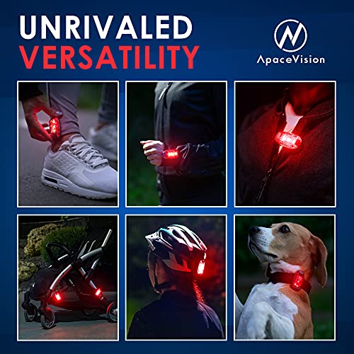 LED Safety Light (2 Pack) with Bonus Items – Clip On Strobe/Running Lights for Runners, Dogs, Bikes, Walking and More - color: Red