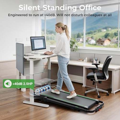 AKLUER Walking Pad Treadmill with 12% Auto Incline Adjustable Handlebar - color: Black