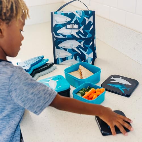 Wildkin Kids Ice Packs (4 Pack) – Slim, Reusable, Keeps Lunch Cool for School/Travel - Shark - color: Shark