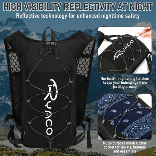 RYACO Running Hydration Vest , 2L Leak‑Proof Water Bladder for Running - color: Black