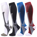 4 Pairs Compression Socks for Men Women 20-30 mmHg Knee High Support Socks - size: Small-Medium